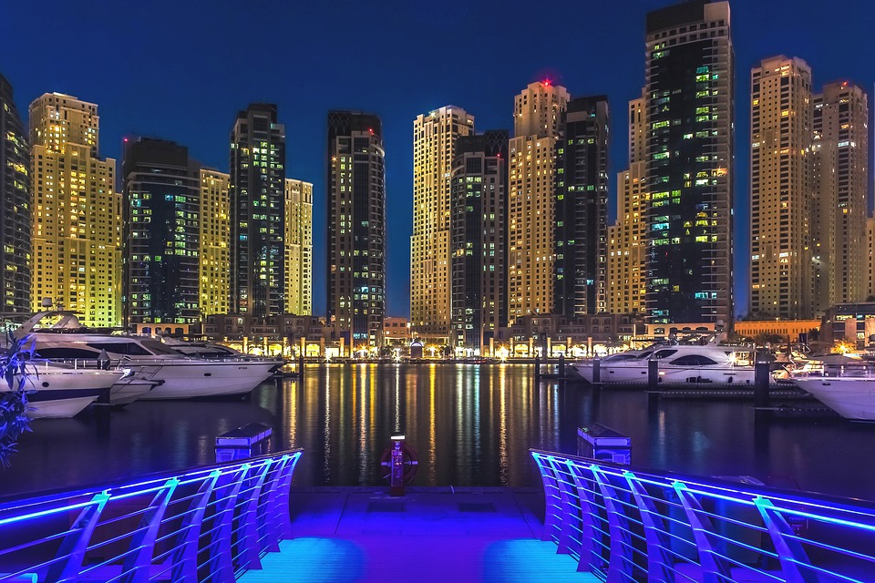 Dubai Marine night view